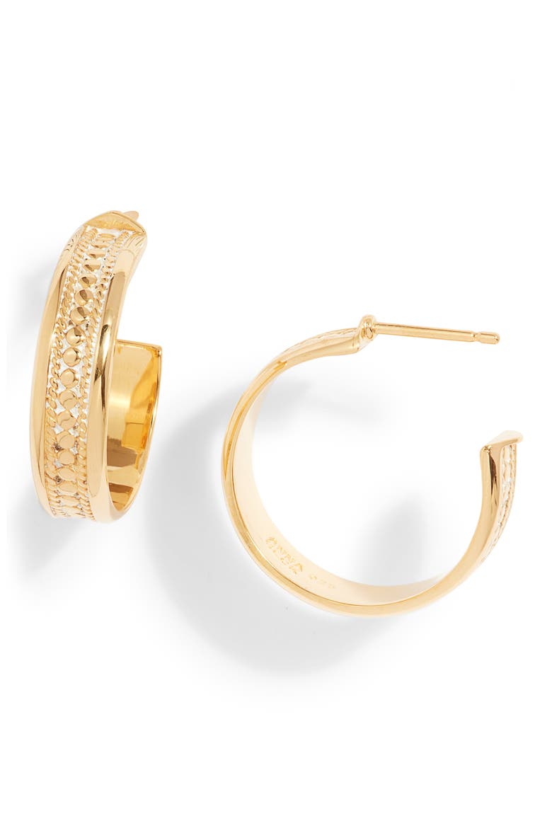 Classic Hoop Earrings, Main, color, GOLD