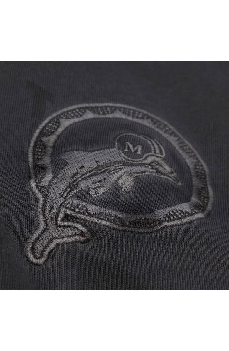 Mitchell & Ness Men's Mitchell & Ness Black Miami Dolphins Downtown Collection Premium Vintage Logo T-Shirt, Alternate, color, Black