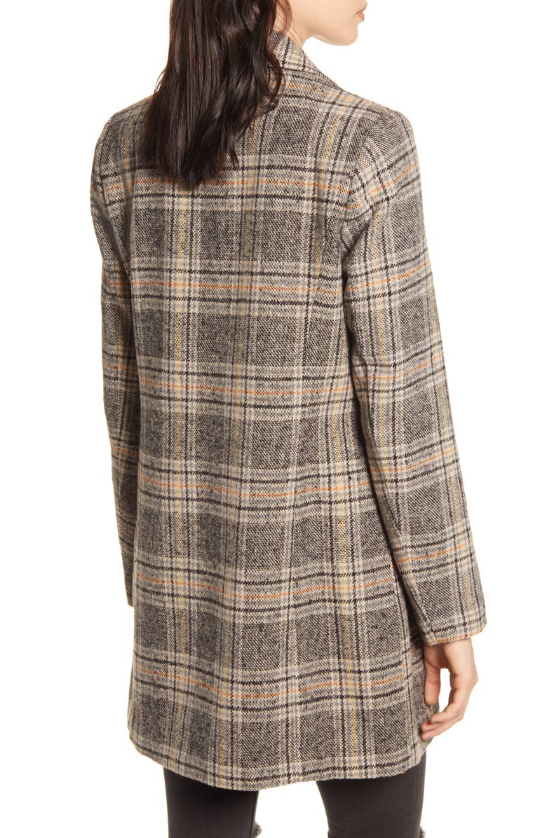 Maralyn & Me Plaid Button Front Coat, Alternate, color,