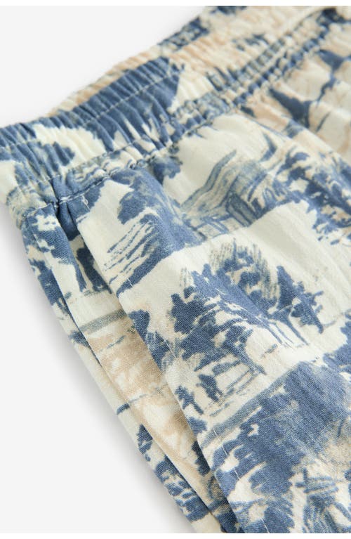 Next Tree Print Wide Leg Drawstring Pants In Multi