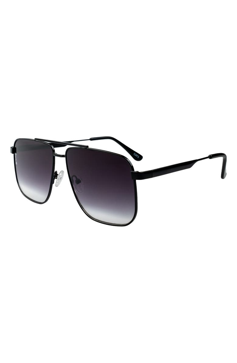 OTRA Sorrento Aviator Sunglasses, Alternate, color, Black/ Smoke Fade