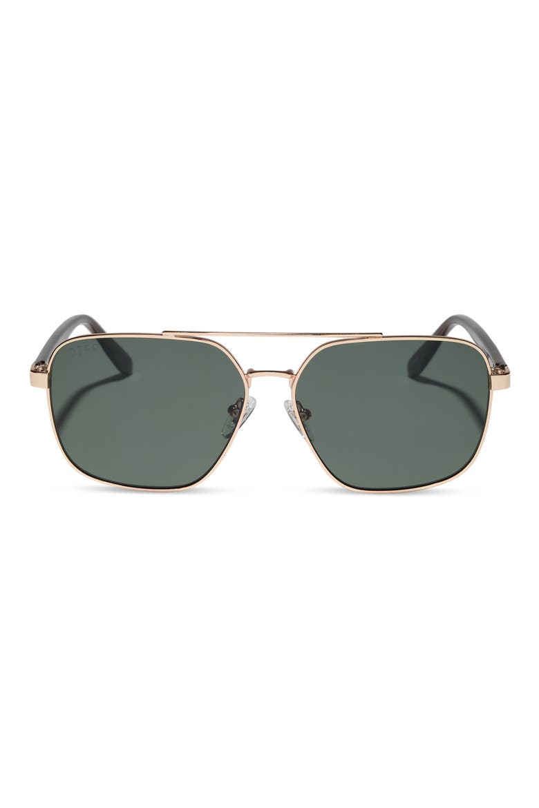Bowie Square Aviator Sunglasses, Main, color, GOLD