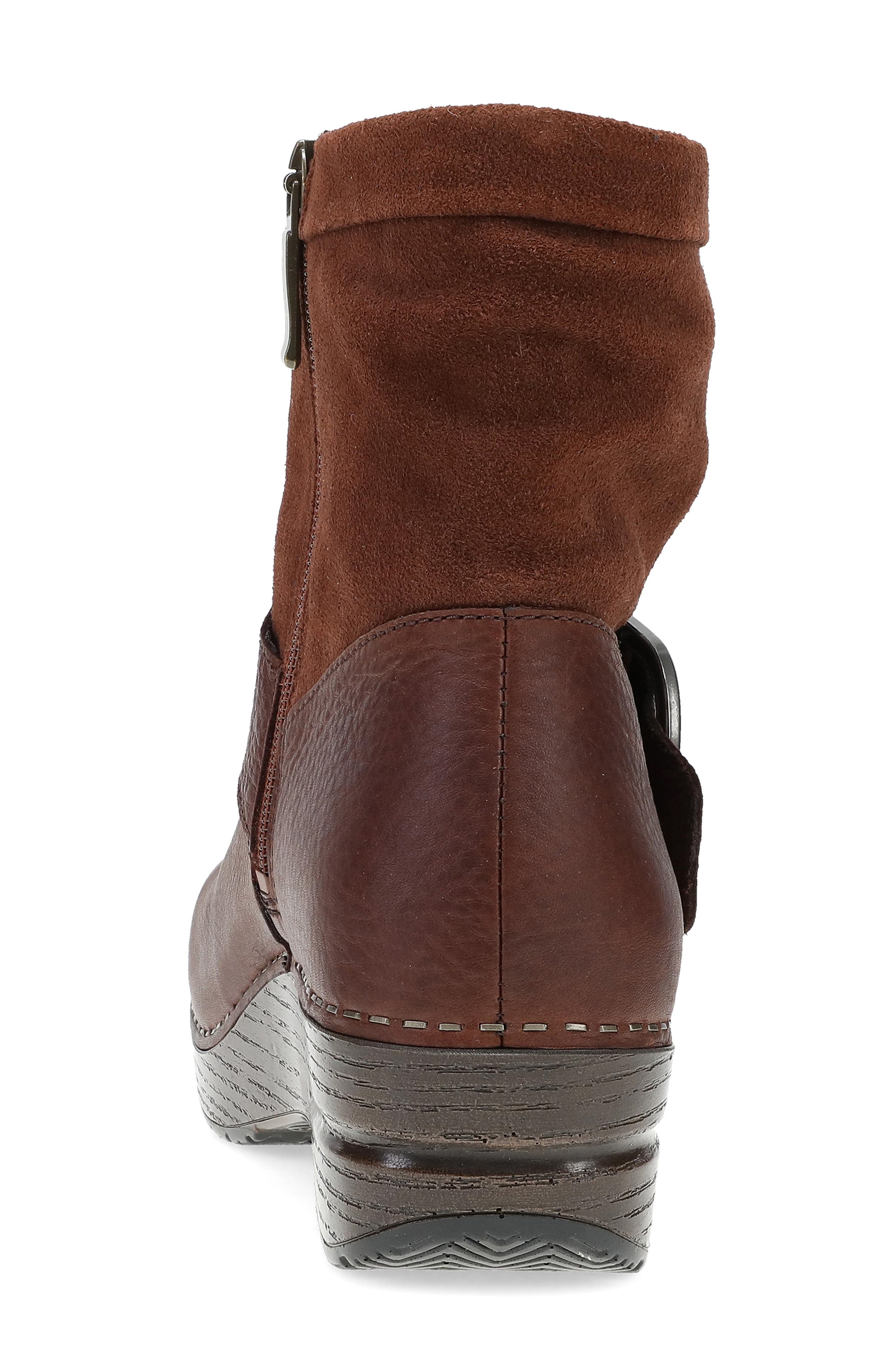 Pearson Leather Clog Boot, Alternate, color, MAHOGANY