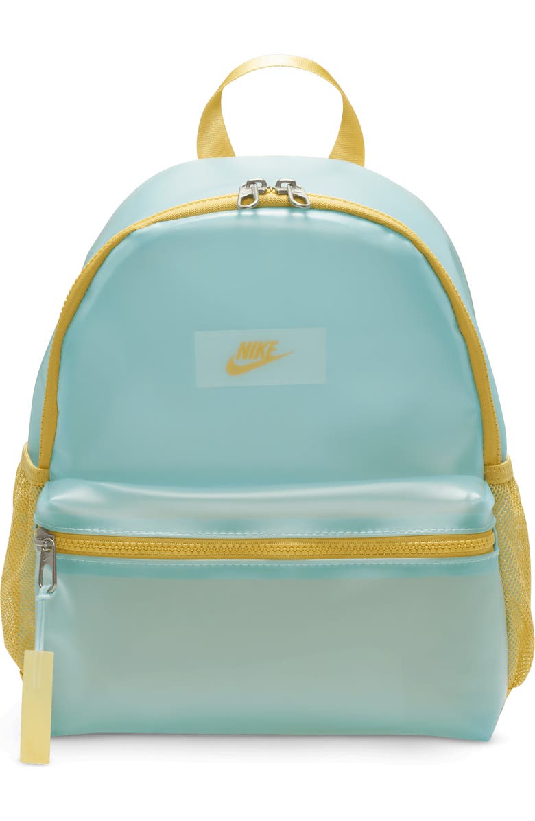 Nike Kids' Translucent Mini Backpack, Main, color, Glacier Blue/ Saturn Gold