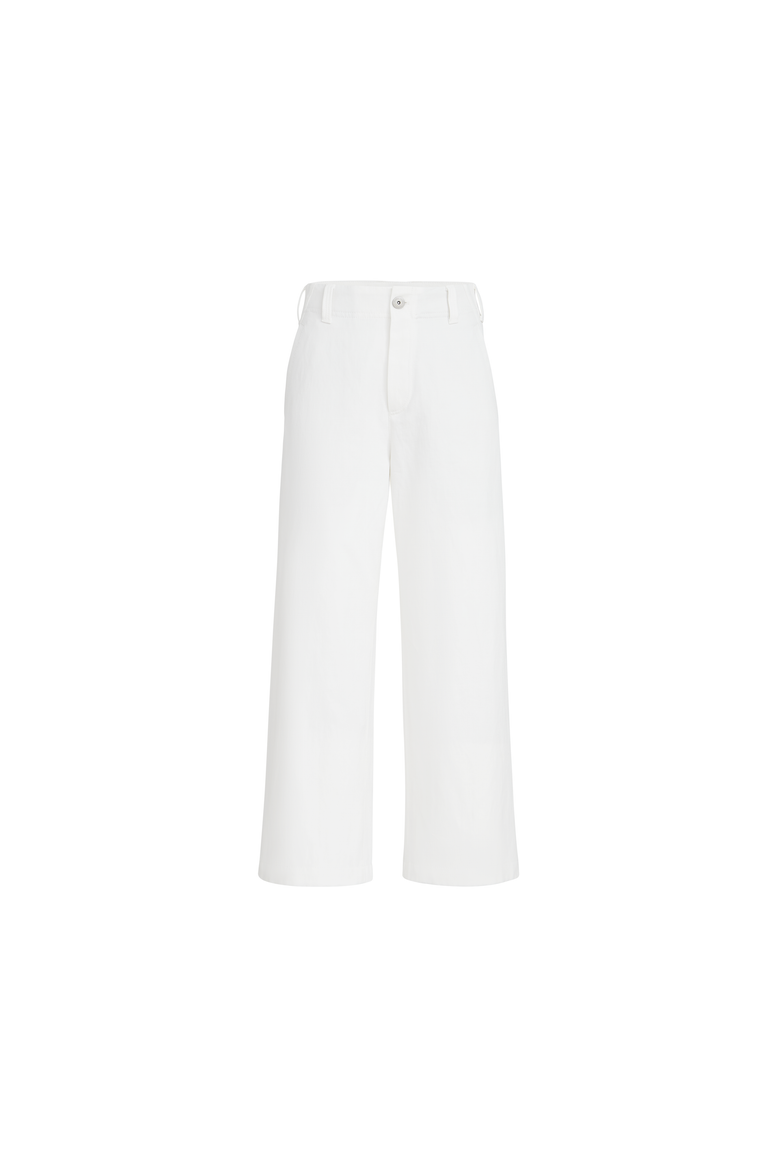 Chino Crop trousers, Alternate, color, White