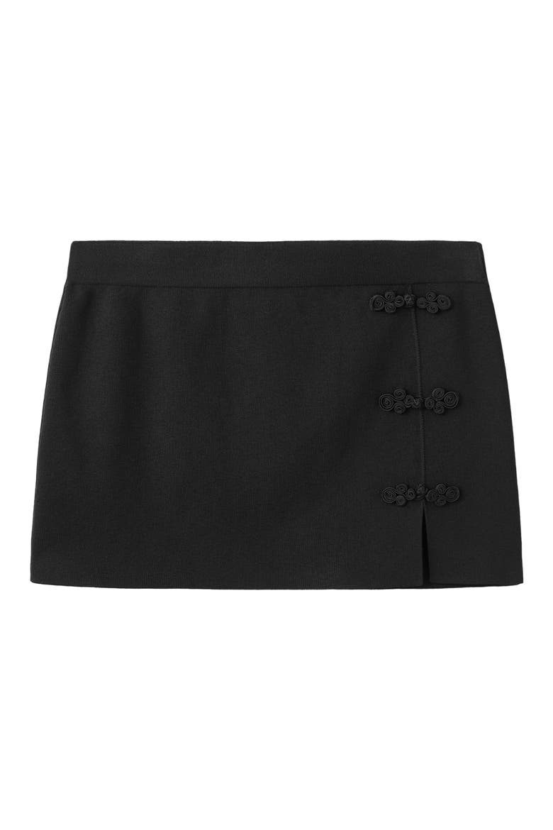 Side Slit Miniskirt, Alternate, color, BLACK