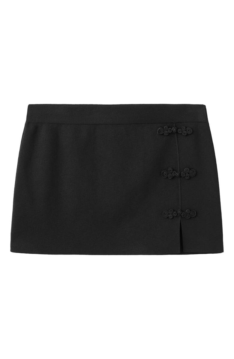 MANGO Side Slit Miniskirt, Alternate, color, Black