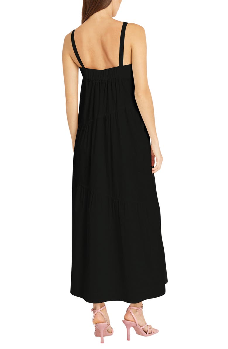 Donna Morgan Tiered Stretch Cotton Maxi Sundress, Alternate, color,
