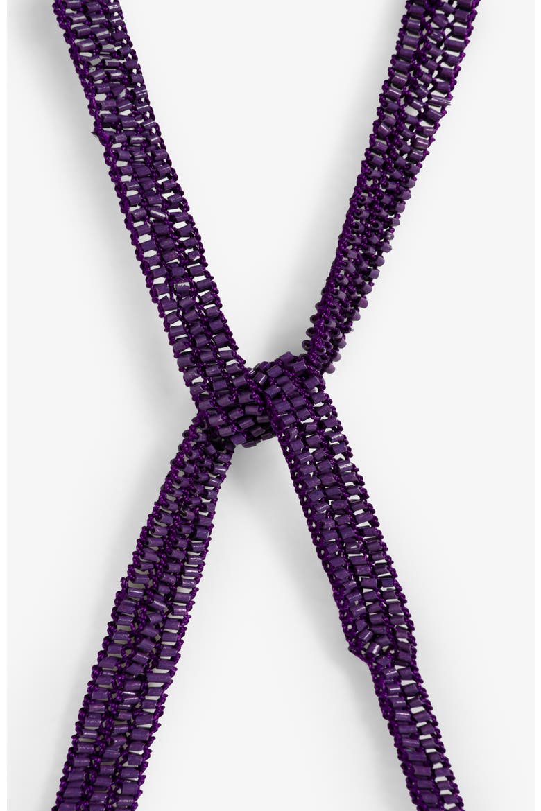 Tie Beads Necklace, Alternate, color, Purple