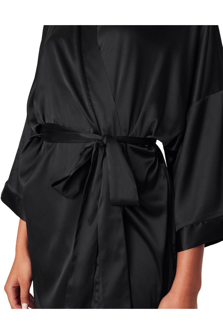 Roxey Kimono Robe, Alternate, color, Black