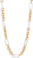 NORDSTROM RACK Two-Tone Bar & Link Chain Necklace