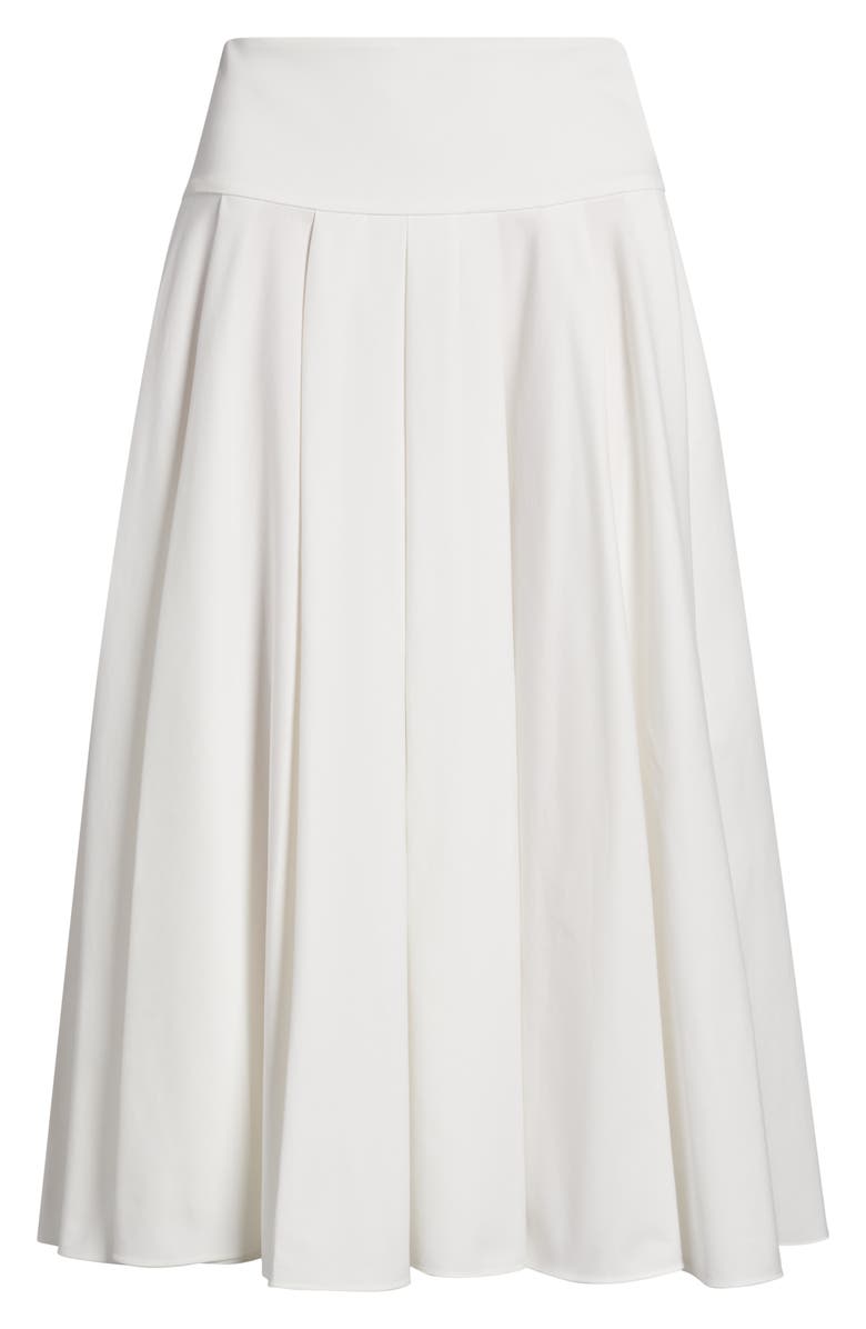KOBI HALPERIN Cotton Twill Midi Skirt, Alternate, color, White
