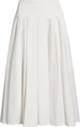 KOBI HALPERIN Cotton Twill Midi Skirt