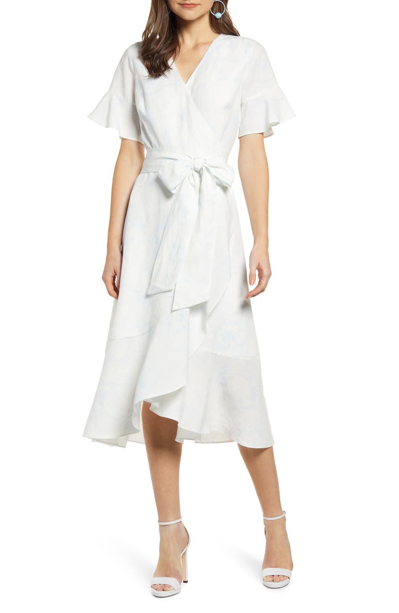 Rachel Parcell Ruffle Wrap Dress, Main, color,