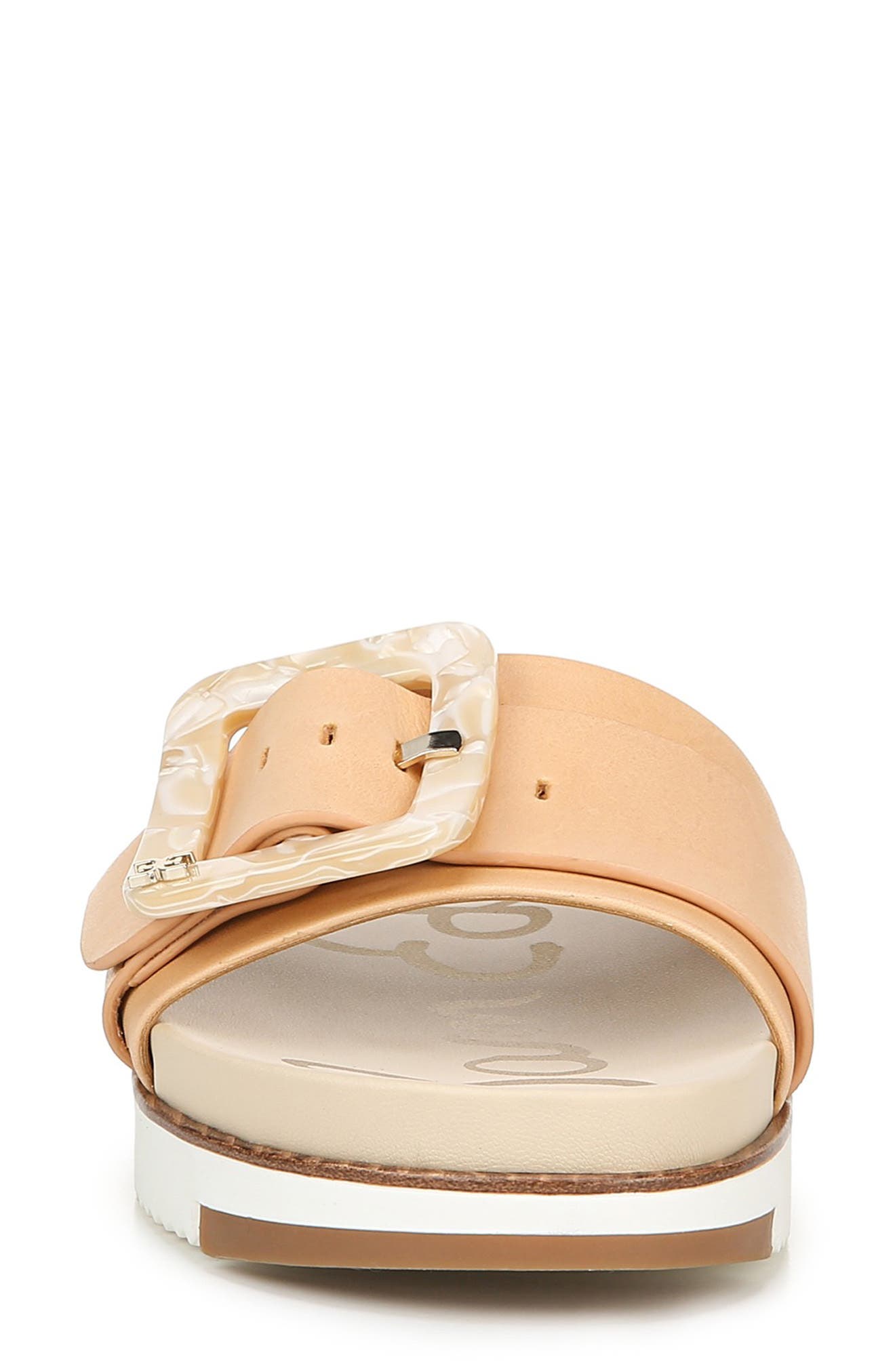 Ariane Platform Slide Sandal, Alternate, color, SAND LEATHER