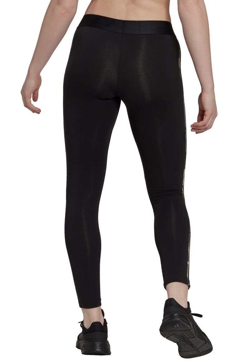 Classic Striped Stirup Leggings, Alternate, color, BLACK/ BLISS PINK