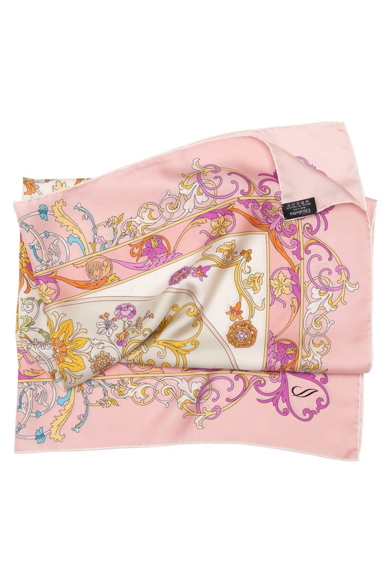 Paulina - Silk Foulard for Women, Alternate, color, Pink