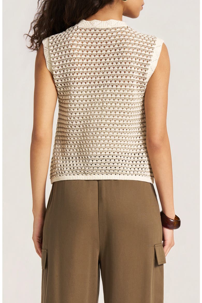 Brookside Crochet Vest, Alternate, color, NATURAL/SA