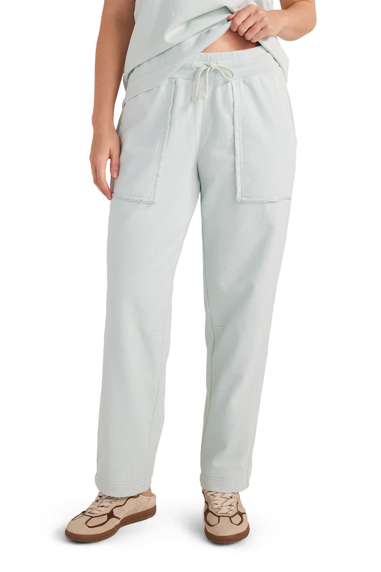 Garment-Dyed Organic Cotton Terry Pants, Main, color, Garment Dye Sea Glass