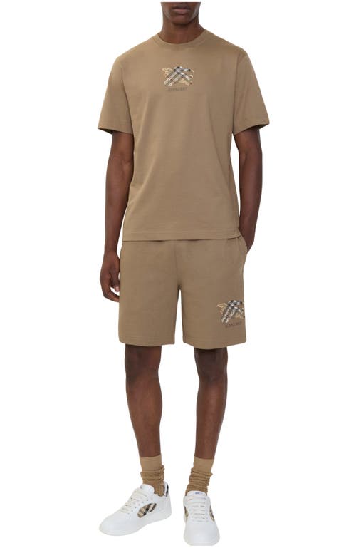 Burberry Ekd Check Cotton Shorts In Brown