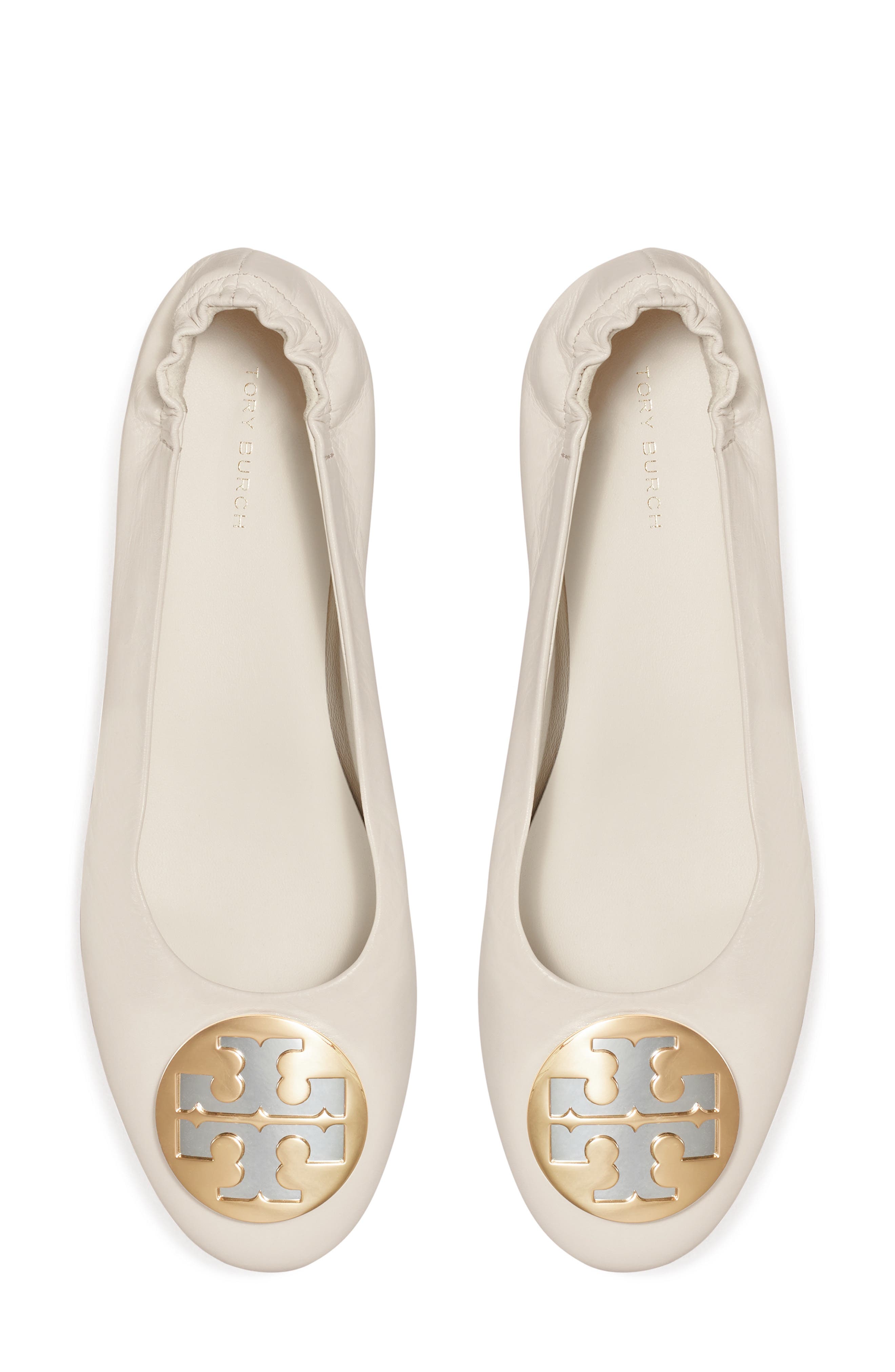 Claire Ballet Flat, Alternate, color, NEW IVORY / SILVER / GOLD