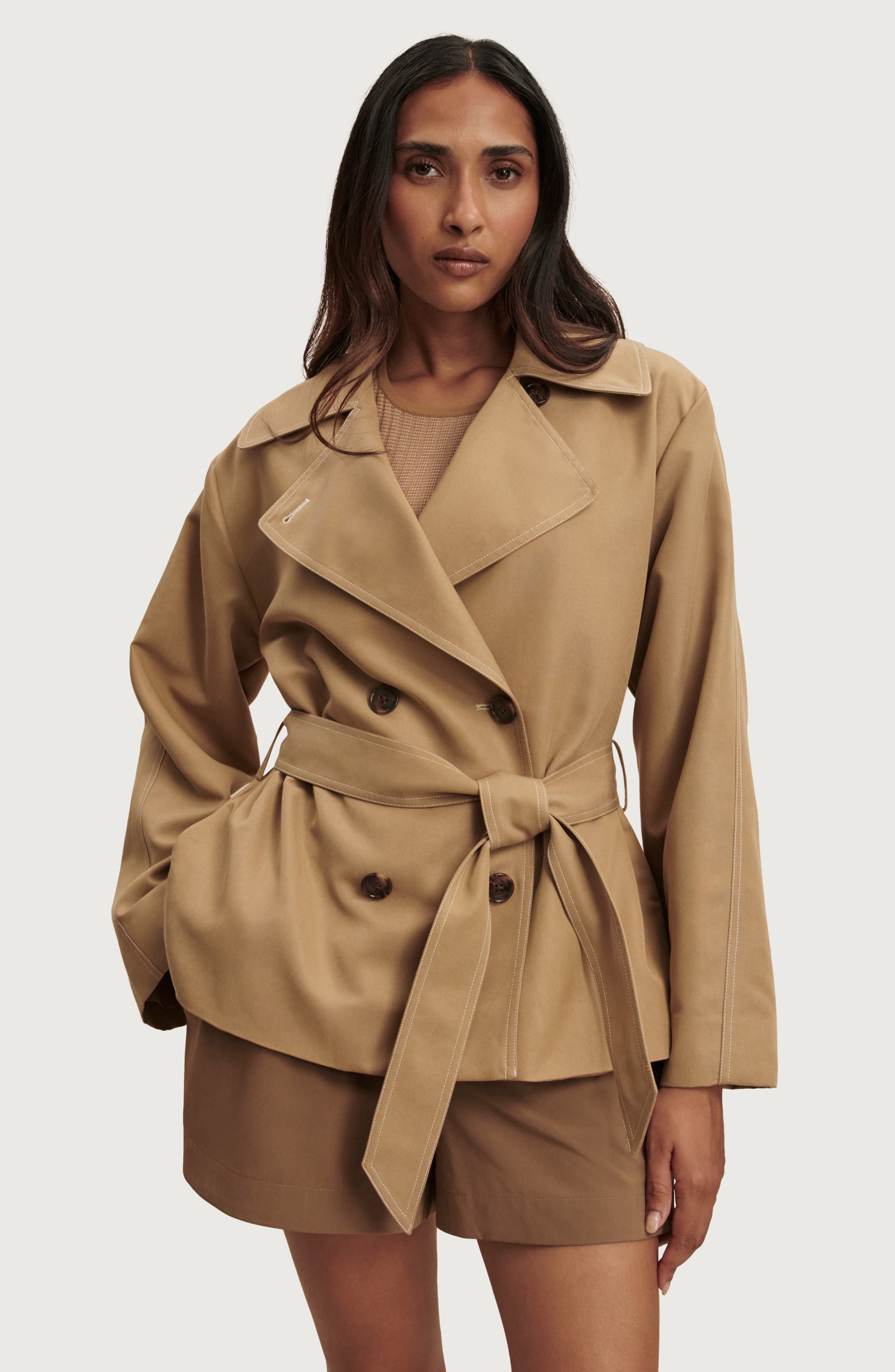 Maddox Short Trench Coat (Women) | Nordstrom