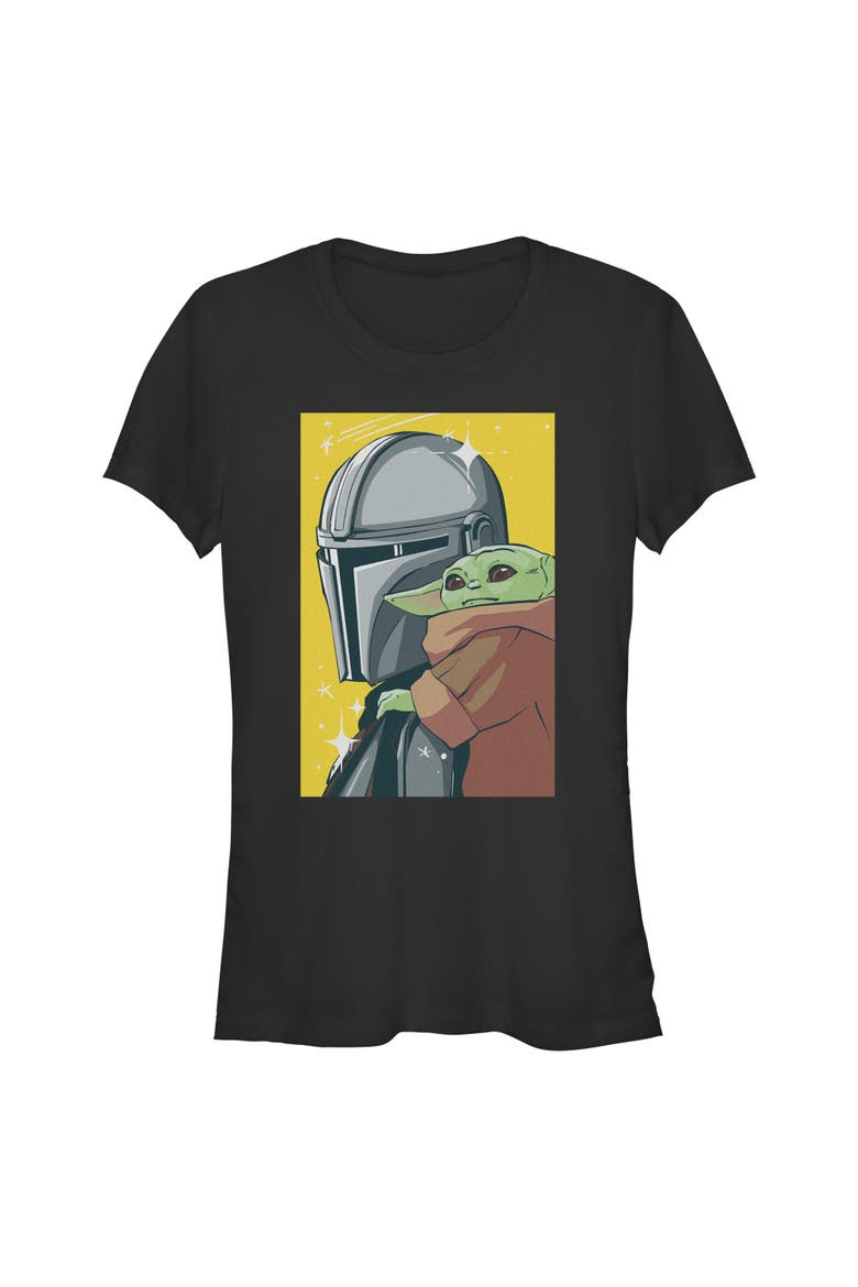 Junior's Star Wars The Mandalorian and Grogu Retro Animated The Child Art  Graphic T-Shirt, Main, color, Black