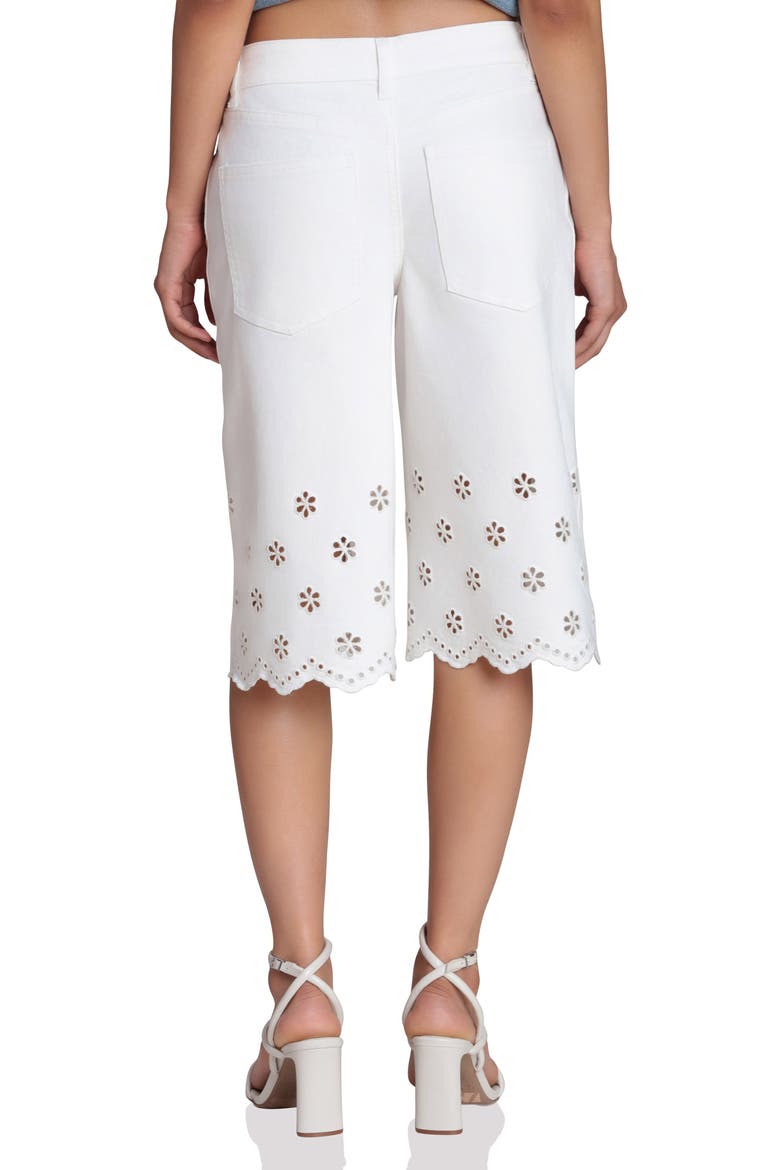 Embroidered Longer Length Shorts, Alternate, color, OFF WHITE