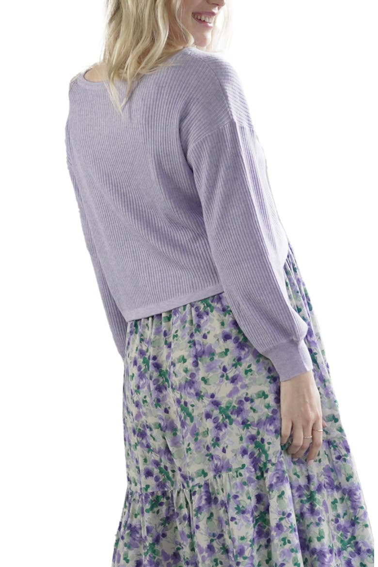 Crop Maternity Sweater, Alternate, color, LAVENDER