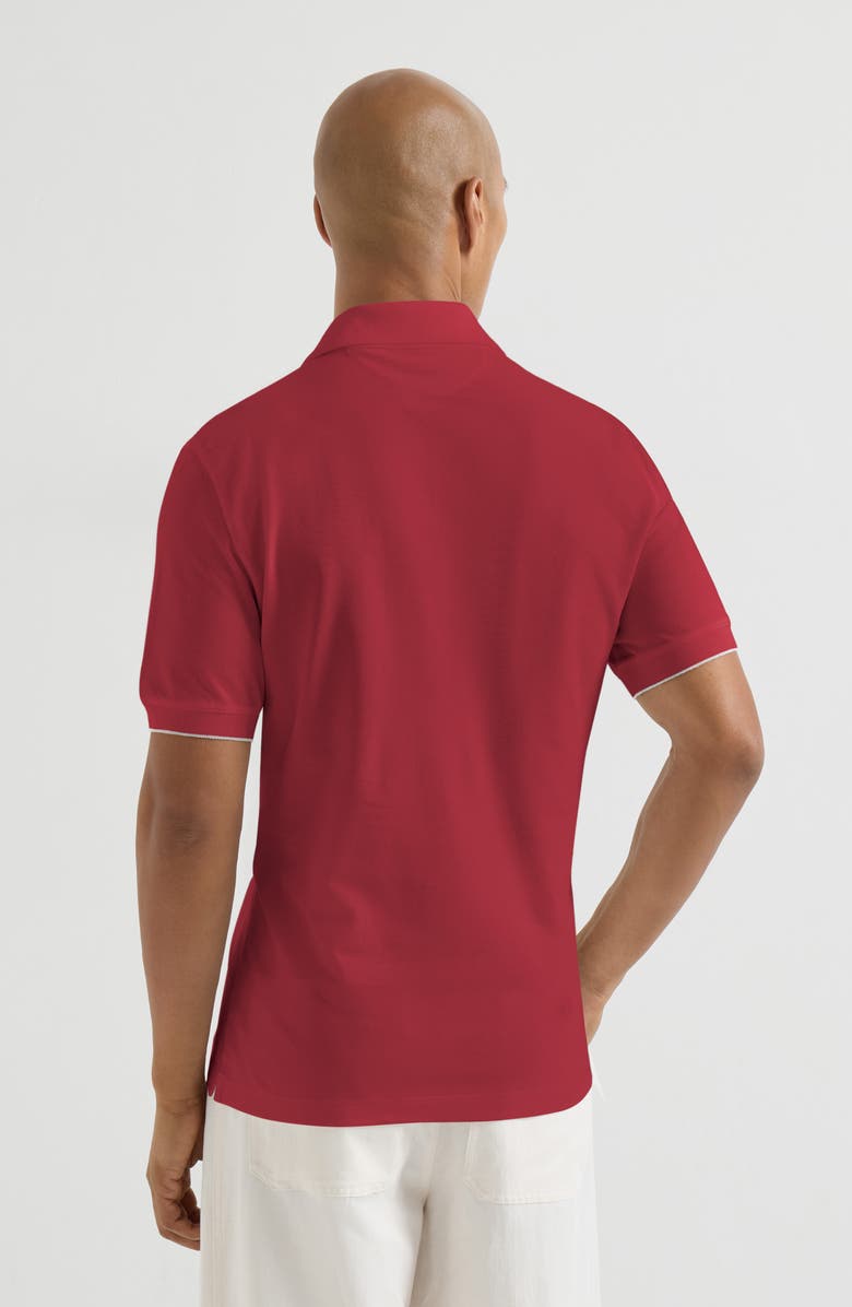 Brunello Cucinelli Piqué polo shirt, Alternate, color, Cherry
