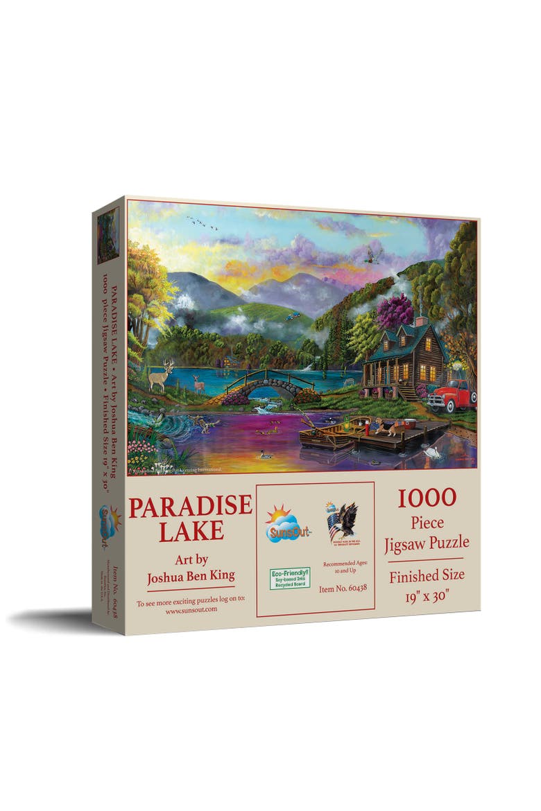 Paradise Lake 1000 piece Jigsaw Puzzle for Adults, Main, color, Multicolor