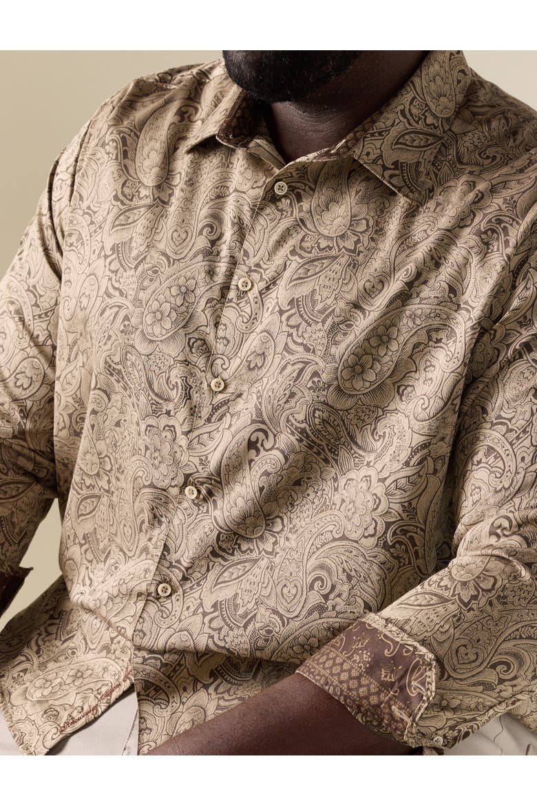 Big & Tall  Hudson Sport Shirt, Alternate, color, KHAKI