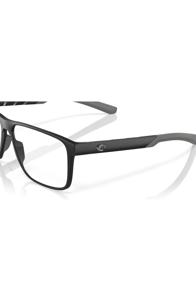 Costa 57mm Square optical glasses, Alternate, color, Black