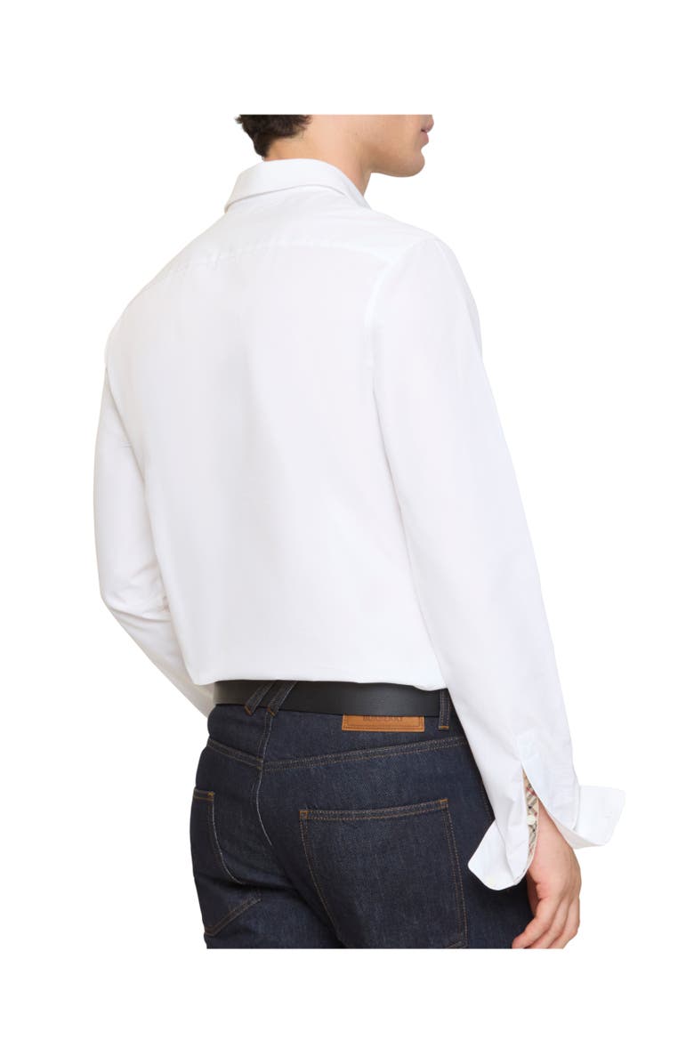 Burberry Regular Fit Cotton Poplin Shirt, Alternate, color, Optic White