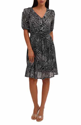 Ruffle Trim Mesh Dress
