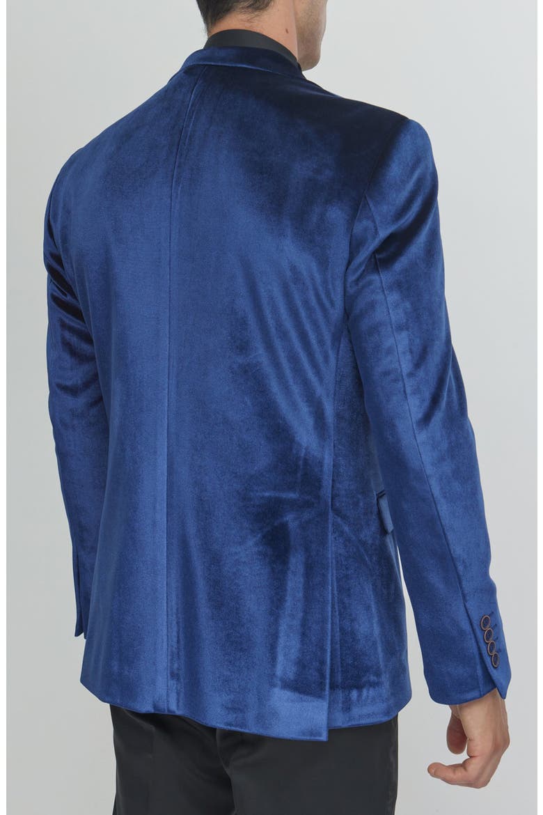 Diamond Velvet Tuxedo Jacket, Alternate, color, NAVY