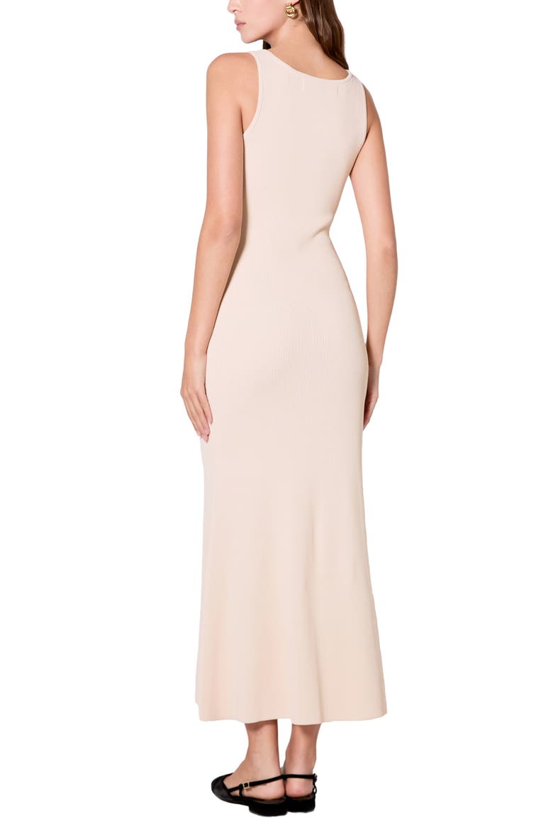 Sweetheart Neck Rib Maxi Dress, Alternate, color, CREAM