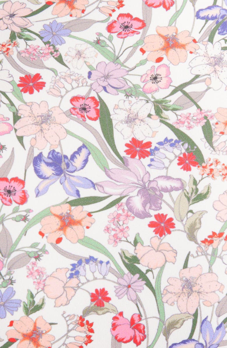 Hutch O-Ring High Waist Bikini Bottoms, Alternate, color, White Garden