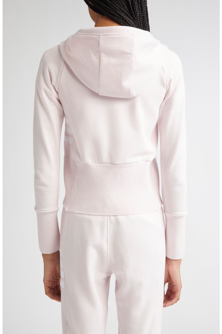 4-Bar Colorblock French Terry Zip Hoodie, Alternate, color, LIGHT PINK