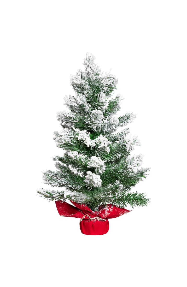 Northlight Full Flocked Angel Pine Artificial Mini Christmas Tree - 24" - Unlit, Main, color, Green