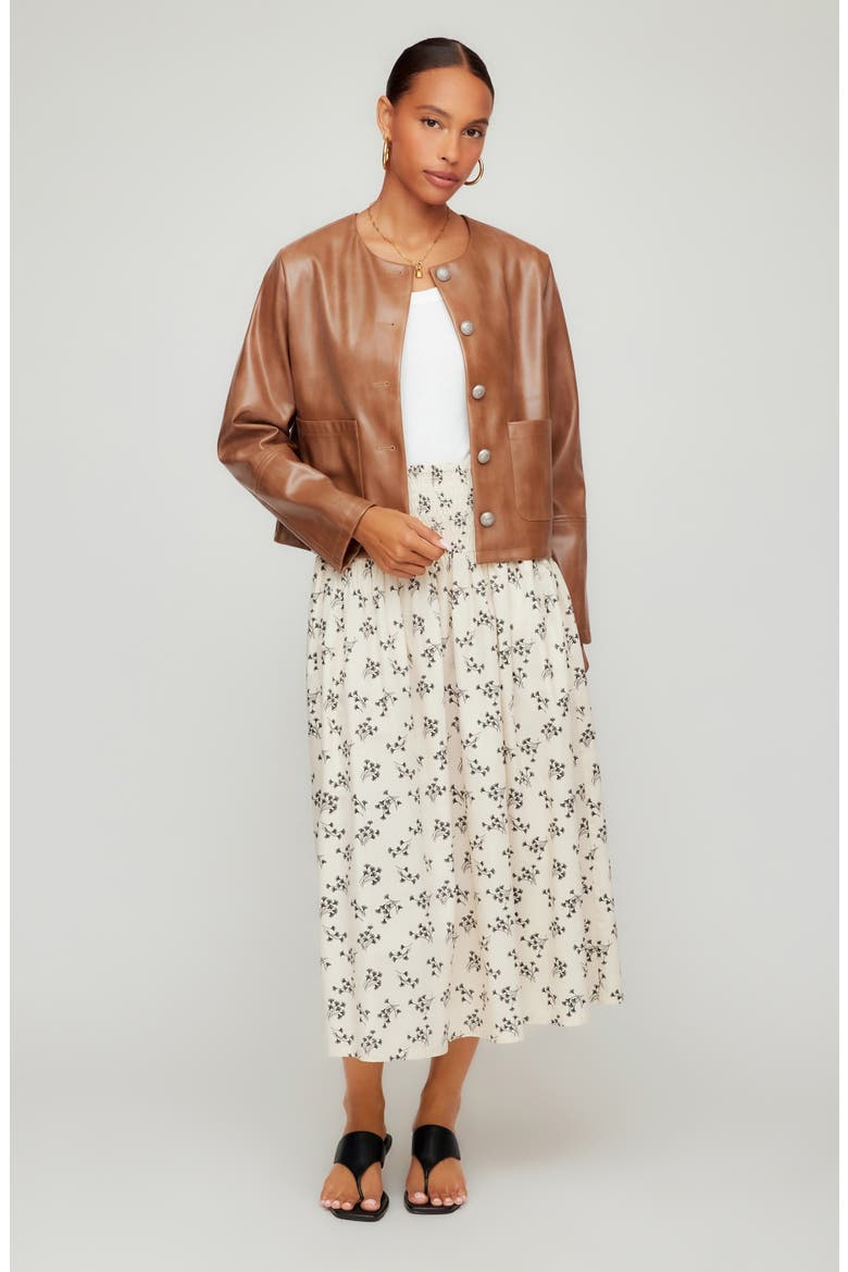 Kaylyn Faux Leather Jacket, Alternate, color, LATTE