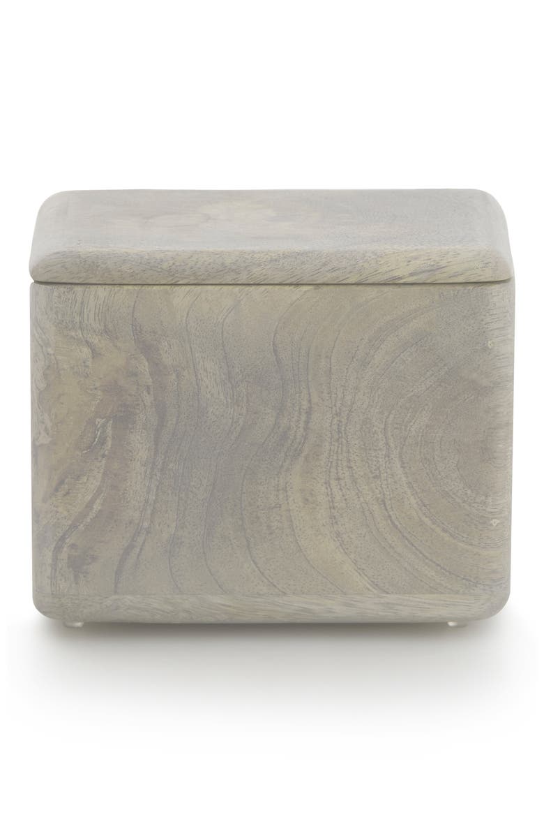 Fiji Mango Wood Cotton Jar, Main, color, WHITE WASH