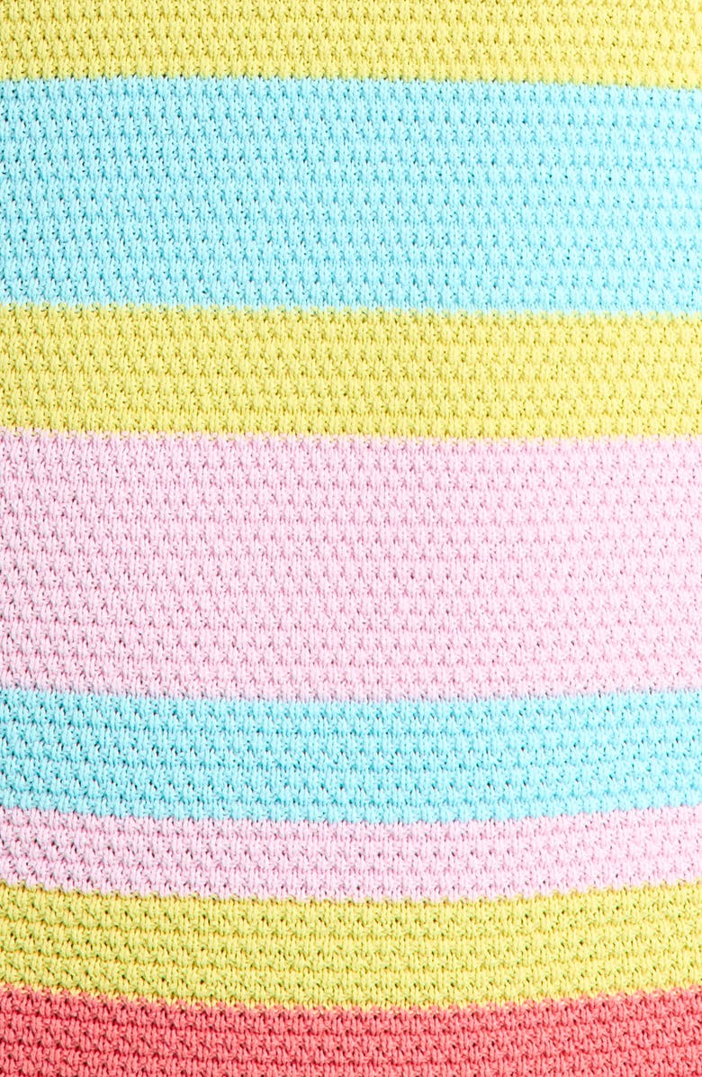 Kulani Kinis Drawstring Open Knit Halter Minidress, Alternate, color, Sunset Strip