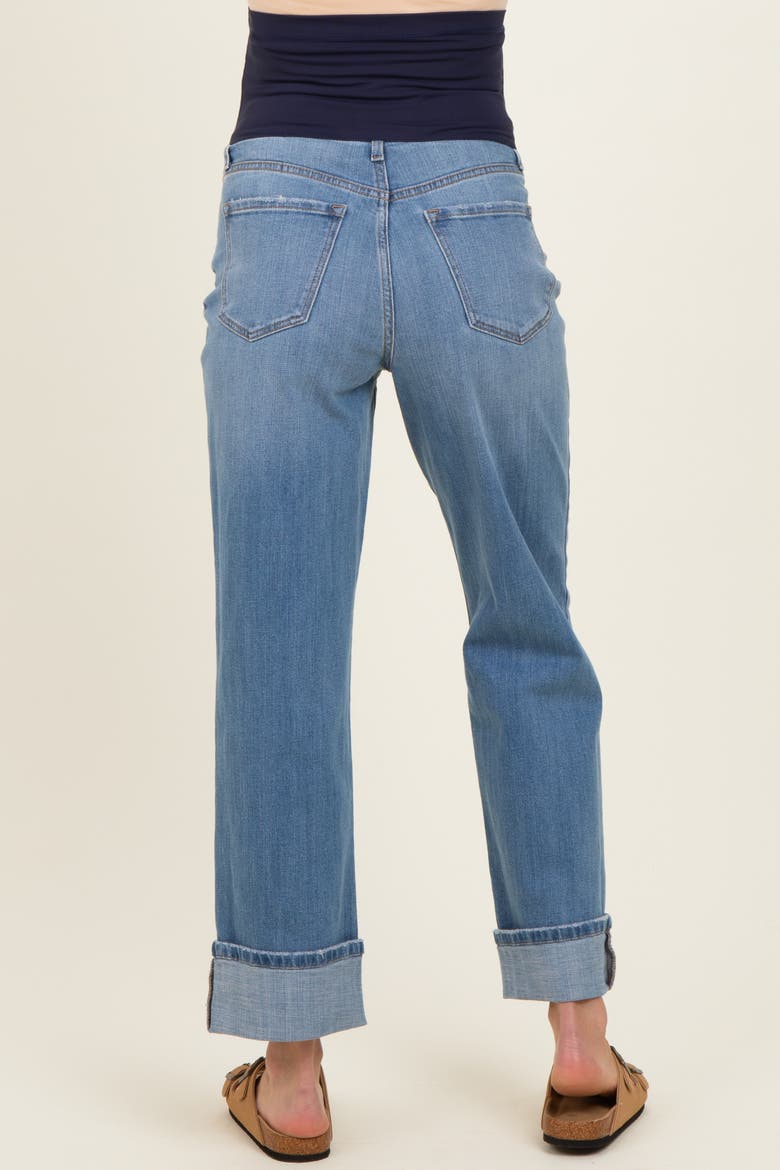 Maternity Dad Jean With Cuff, Alternate, color, Blue