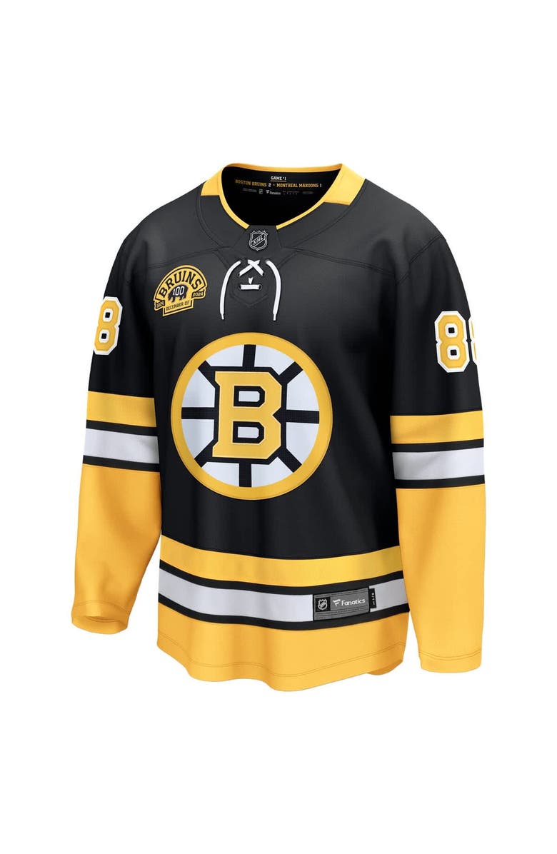 FANATICS Men's Fanatics David Pastrnak Black Boston Bruins 100th Anniversary Premier Breakaway Player Jersey, Alternate, color, 