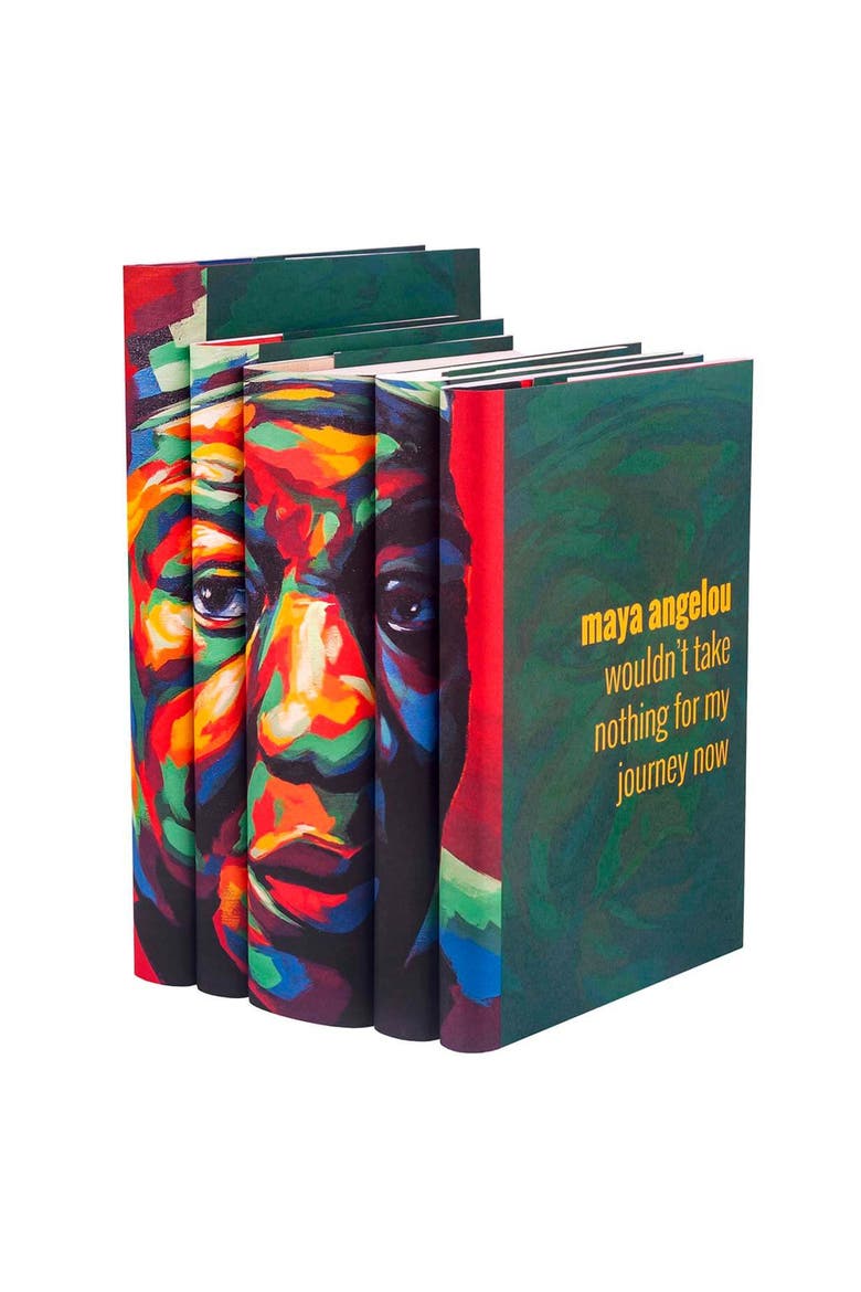 Maya Angelou Portrait Book Set, Alternate, color, Red