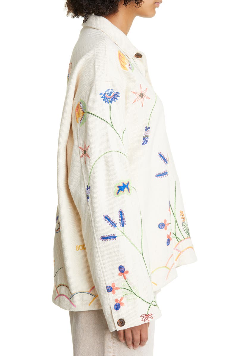 Bode Wildflower Embroidered Cotton Pullover, Alternate, color,