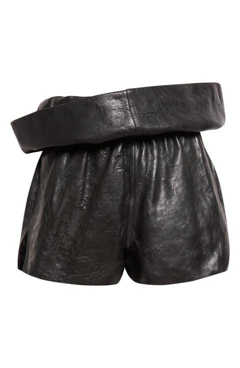 Crater Leather Shorts