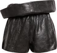 Rick Owens Crater Leather Shorts