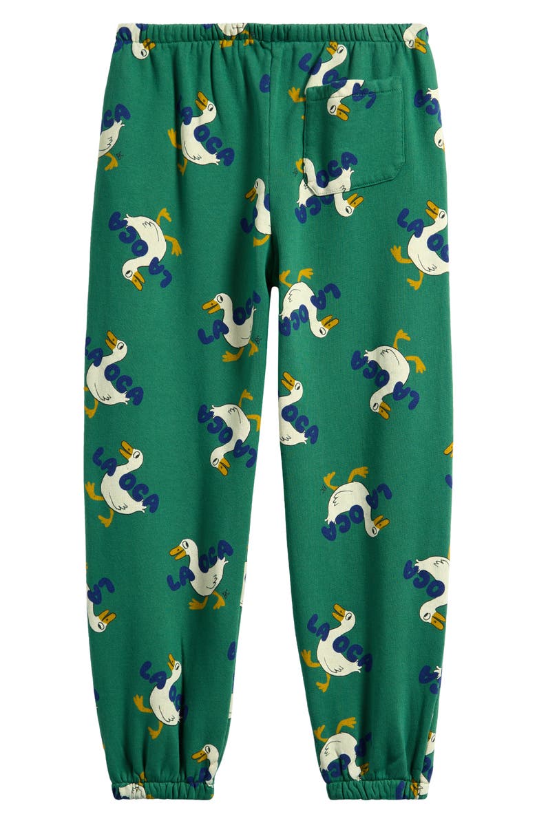 Bobo Choses Kids' La Oca Cotton Sweatpants, Alternate, color, Green